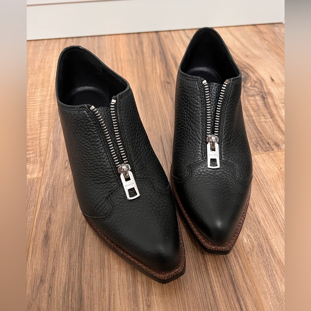 Coach leather ankle boot